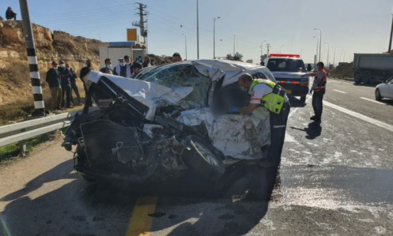 תאונה קטלנית בדרום הר חברון; אדם אחד נהרג
