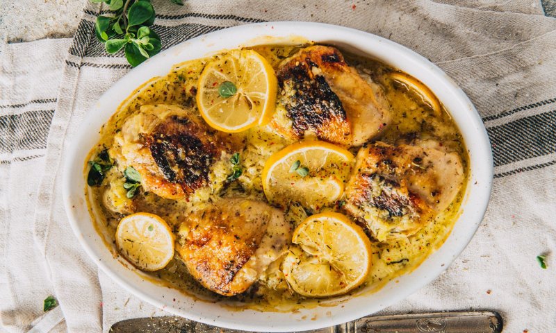 ארוחת שבת בסיר אחד: פרגיות ואורז ברוטב לימוני