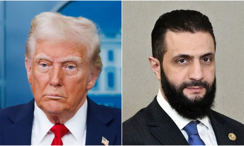 היסטוריה בסעודיה: טראמפ נפגש לראשונה עם נשיא סוריה