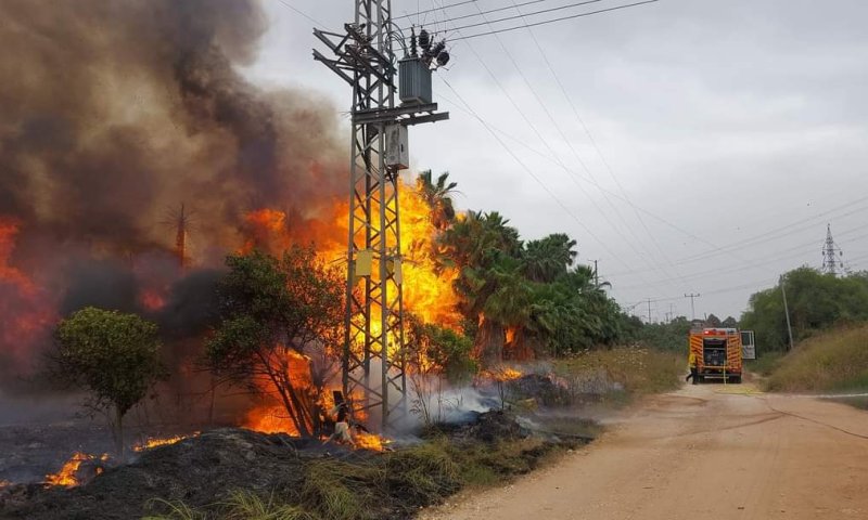 בעוטף עזה ובשרון: גל שריפות נרחב ברחבי הארץ