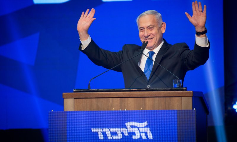 נתניהו בתגובה ראשונה: "ניצחון ענק לימין ולליכוד"