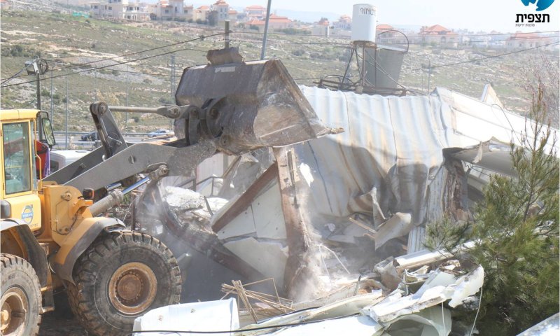התודה של נתניהו: הרס שלושה בתים בגבעת אסף