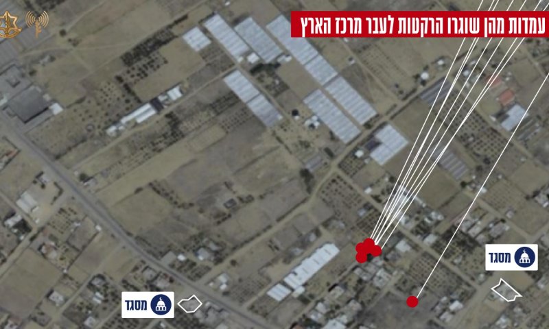 צה"ל מודיע: המשגר שירה מטח למרכז הושמד בתקיפה