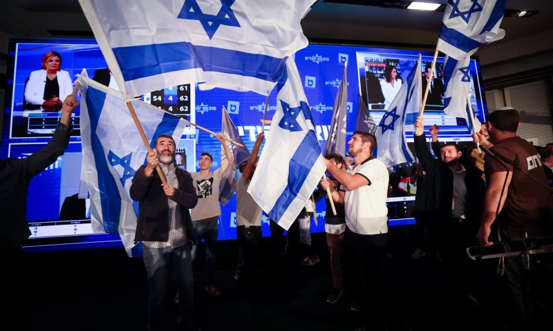 צפו: הרגע בו פעילי בן גביר גילו על הניצחון בבחירות