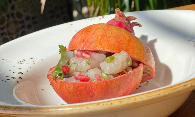 מתכון מקורי לראש השנה: רימון במילוי סביצ׳ה דג ים