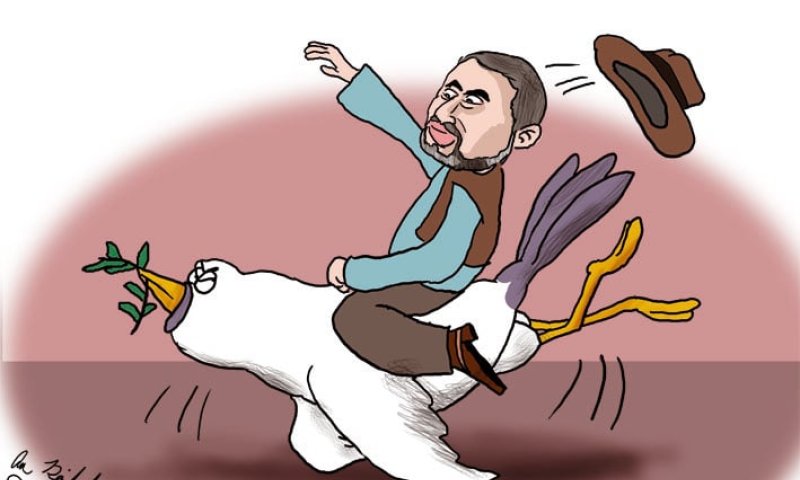 הקריקטורה היומית של אור רייכרט: יונת השלום לא ממריאה