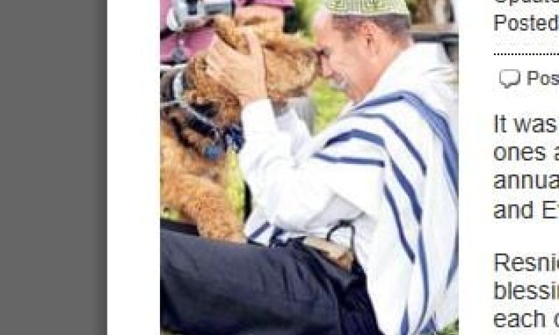 דוג בלס יו: רב רפורמי בארה"ב מברך כלבים