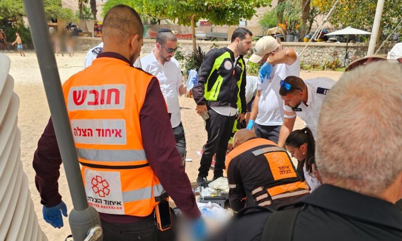 טביעה באילת: מאמצי החייאה באישה בת 70