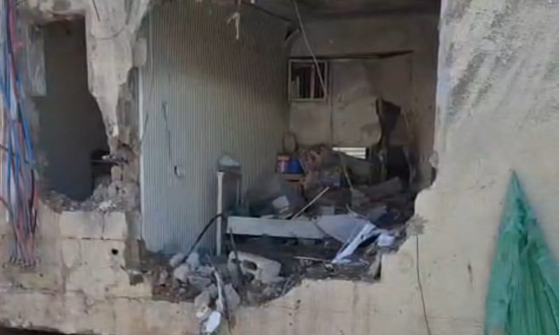 פגיעת הכטב"מ בבית שאן: נזק כבד ביותר למבנה, צפו בתיעוד