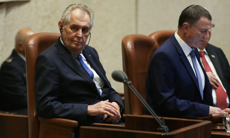 נשיא צ'כיה בכנסת: "אעשה הכל להעברת השגרירות לירושלים"
