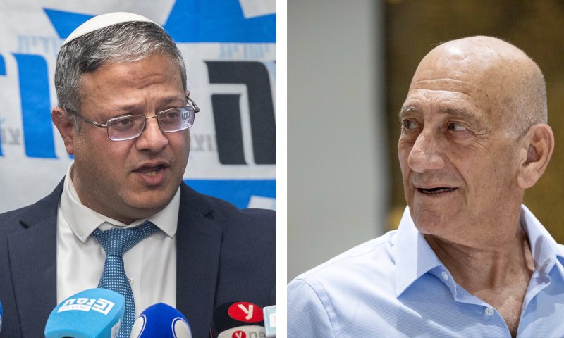 אולמרט: "בן גביר ינק את תורתו מרוצח"