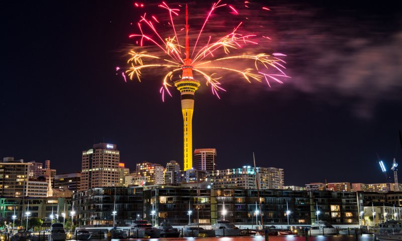 צפו: ניו זילנד פותחת את שנת 2019 במופע זיקוקים