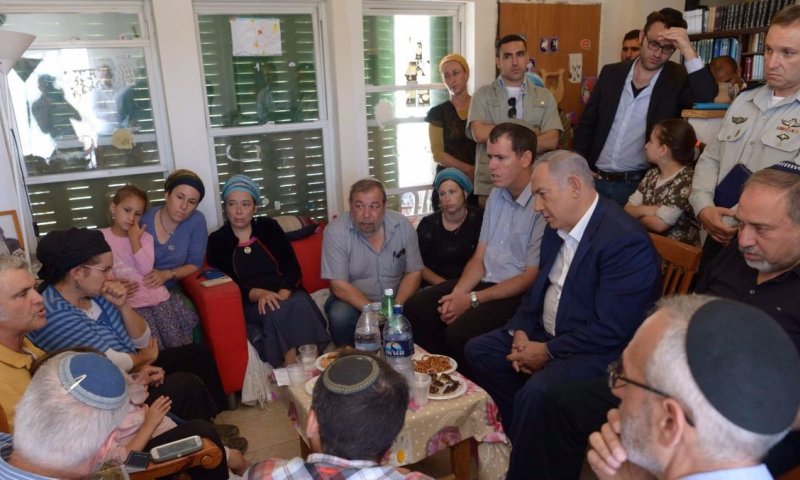 נתניהו בשבעה של הלל: הם לא יוציאו אותנו מכאן