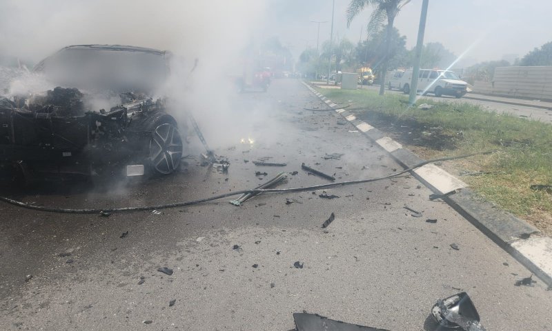 גבר נהרג בפיצוץ רכב ליד בית ספר ברמלה