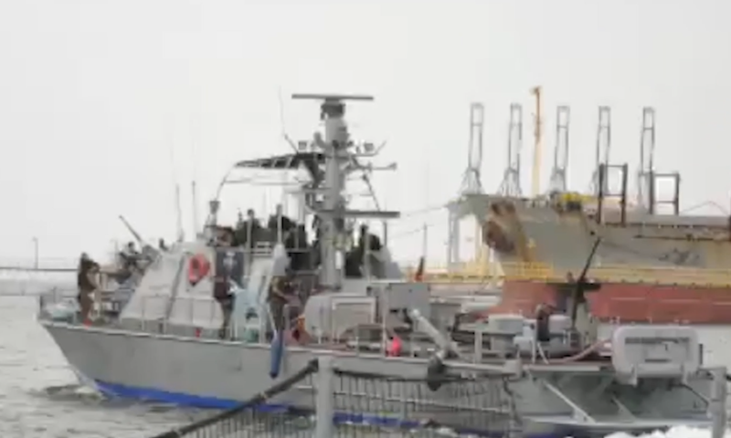 תיעוד מיוחד: כך חיל הים יירט שלושה כטב״מים ששוגרו מאיראן