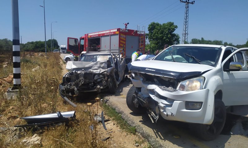 תאונה קשה בואדי ערה: נהג נלכד ברכב ונפצע קשה