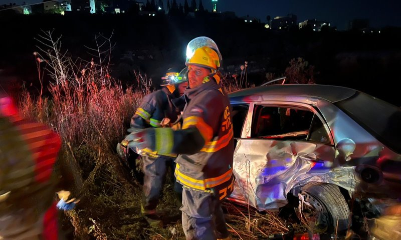 פעם שנייה היום: 2 פצועים בתאונת דרכים בשומרון