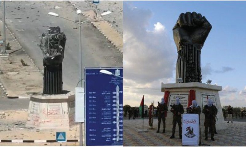 צה"ל הרס את אנדרטת הניצחון על גוש קטיף ברפיח