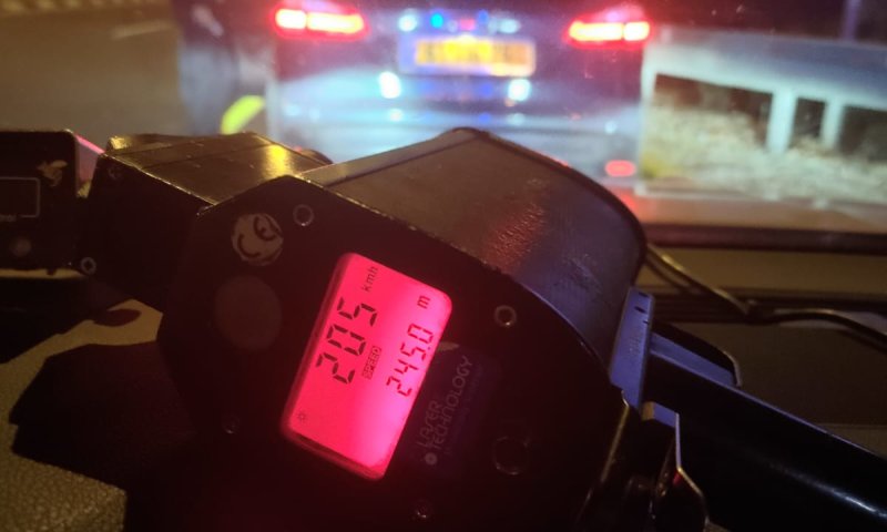 נהג תושב חורה נתפס במהירות של 205 קמ"ש