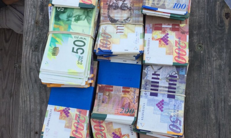 הון שחור: חצי מיליון ש"ח במזומן נתפסו בג'לג'וליה