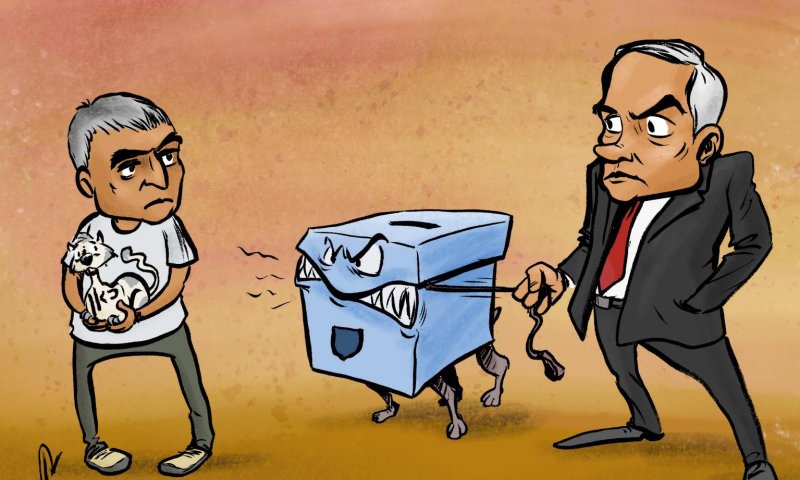 קריקטורה: בגלל התאגיד נתניהו מאיים בבחירות