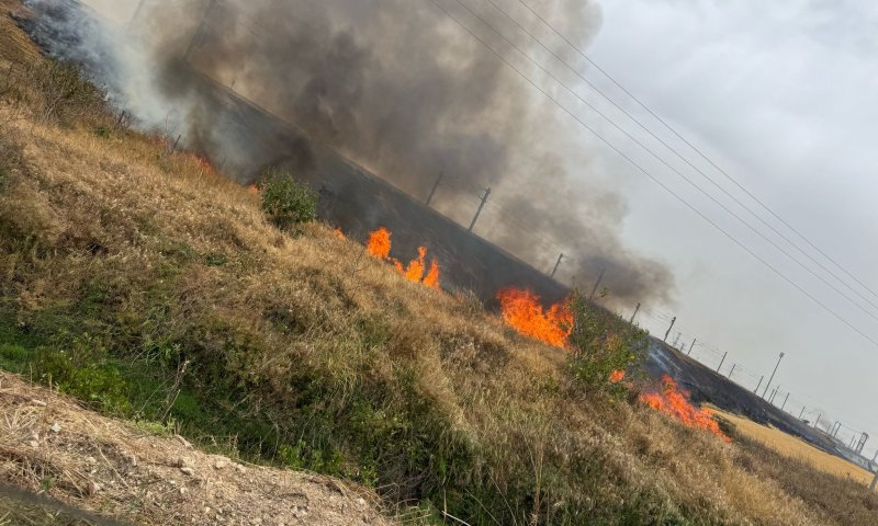 שני מוקדי שריפה ביבנה: שיבושים בתנועת הרכבות לאשקלון ואשדוד