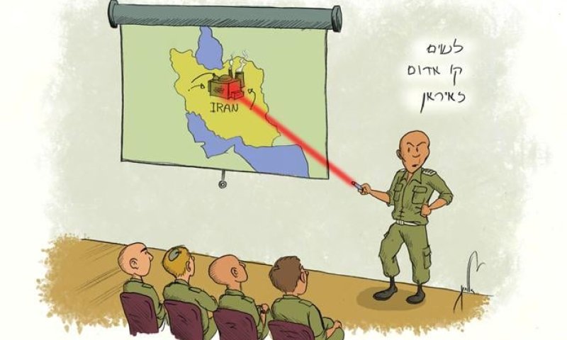 קריקטורה: לשים קו אדום לאיראן