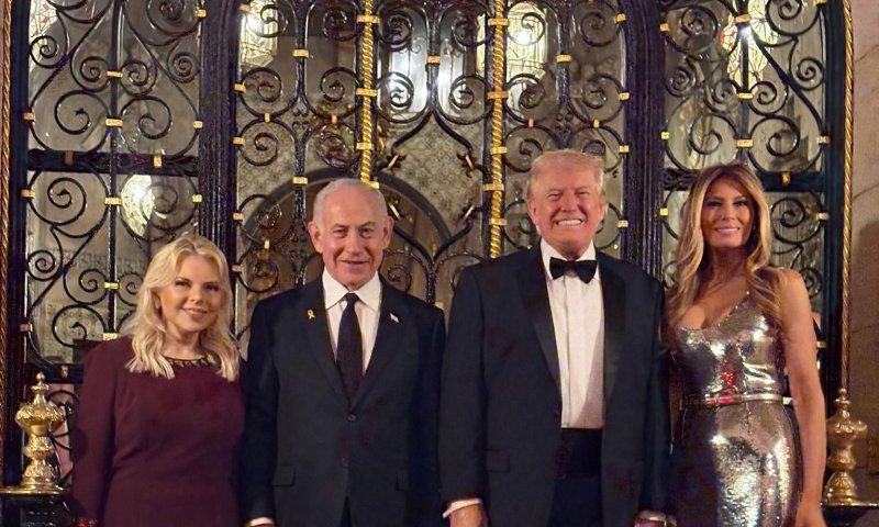 לפני החזרה לישראל: נתניהו השתתף במסיבה של טראמפ במאר-א-לאגו