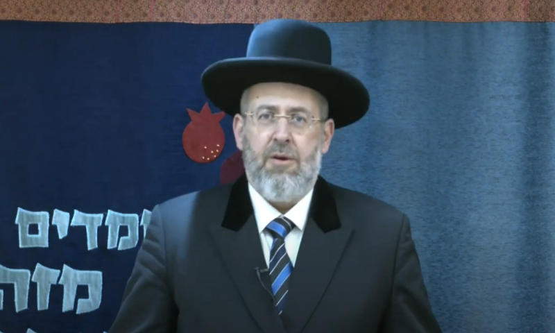 צפו: דרשת שבת הגדול של הרב הראשי לישראל