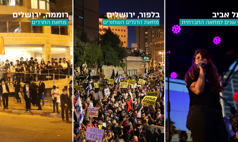 50 עצורים: מפגיני השמאל התעמתו עם השוטרים