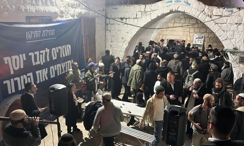 הרב שרקי בקבר יוסף: "בני ישמעאל איבדו זכות לחיות בארץ"