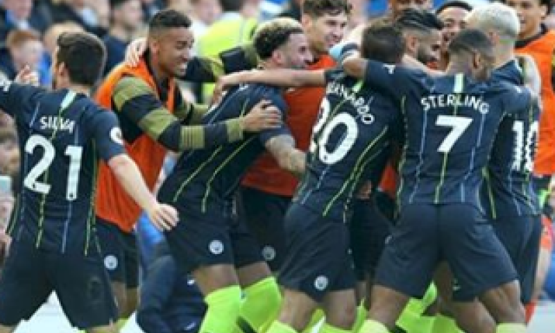 מנצ'סטר סיטי הביסה את ברייטון וזכתה באליפות