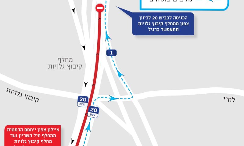 נתיבי איילון ייחסמו בלילות הקרובים: זאת הסיבה