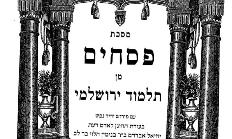 האזינו: הדף היומי בירושלמי &ndash; פסחים דף יא