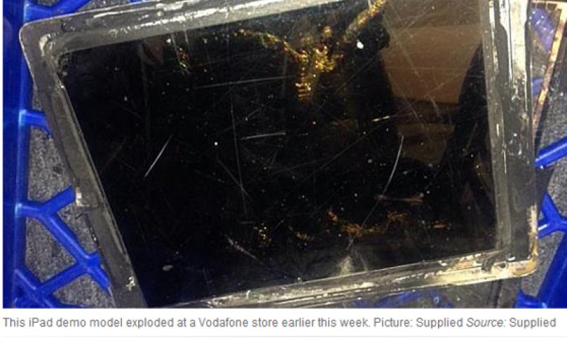 פיצוץ של מכשיר: אייפד חדש התפוצץ בחנות