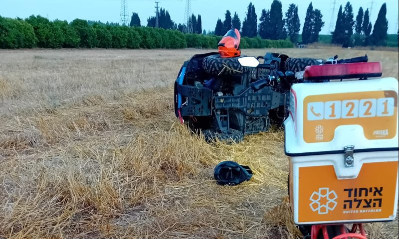 רוכב טרקטורון נהרג לאחר שהתהפך סמוך לחדרה
