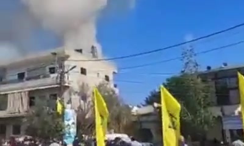 כטב"מ תקף בניין בסמוך להלוויית מחבל חיזבאללה