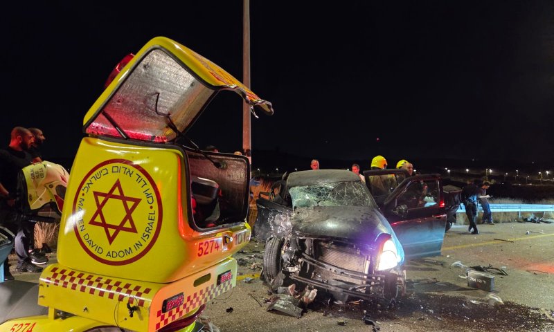 תאונת דרכים בשומרון: שלושה פצועים קשה פונו לבית החולים