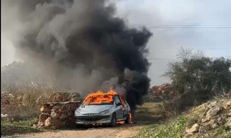 השב"כ עצר תושב מעלה אפרים בחשד להצתת רכב פלסטיני