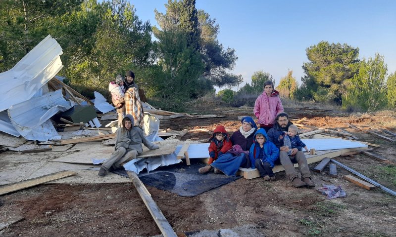 כוחות הביטחון הרסו מבנים בישוב חומש