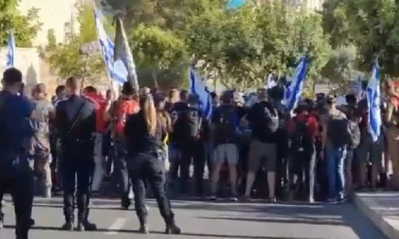 עם אזיקים: מפגינים מנסים לחסום את הכנסת. צפו