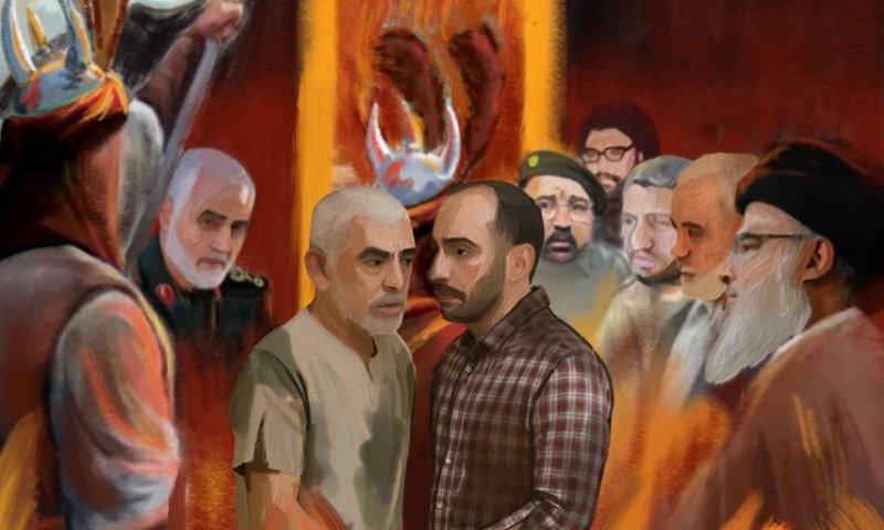 דובר צה"ל בערבית מפרסם תיעוד של סינוואר בגיהנום