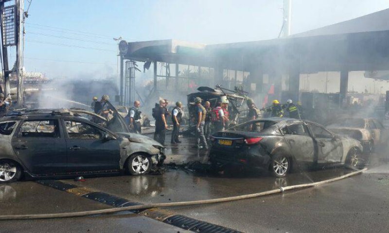 פגיעה ישירה בתחנת דלק באשדוד