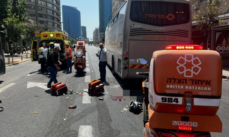 רוכב אופנוע נהרג בתאונת דרכים בתל אביב