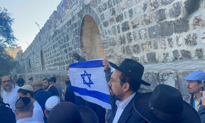 נערים הניפו דגל בהר הבית ונעצרו. צפו בתיעוד