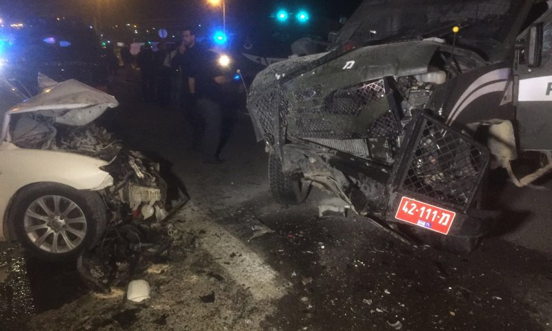 פיגוע דריסה ליד ירושלים: 3 שוטרים נפצעו