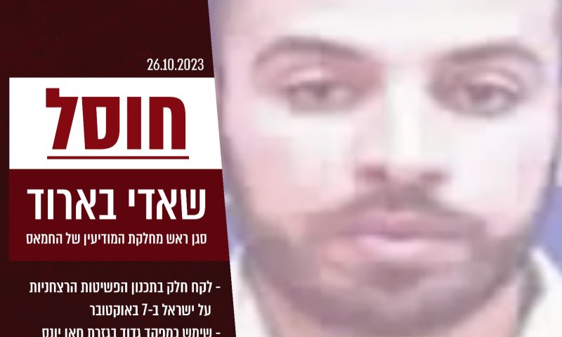 תכנן את התקיפה: חוסל סגן ראש המודיעין של חמאס