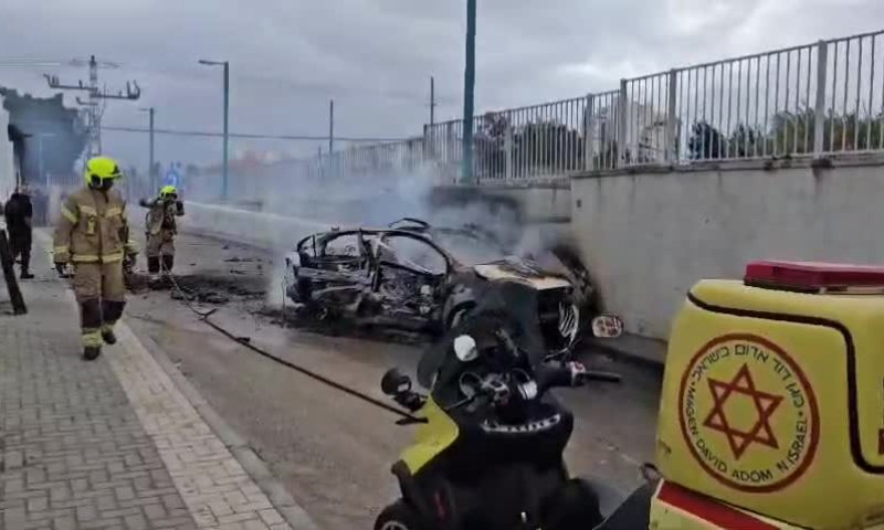 אישה בת 30 נפצעה בפיצוץ רכב בלוד