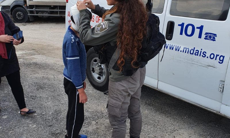 ערבים ידו אבנים בעיסאוויה, ילד נפצע