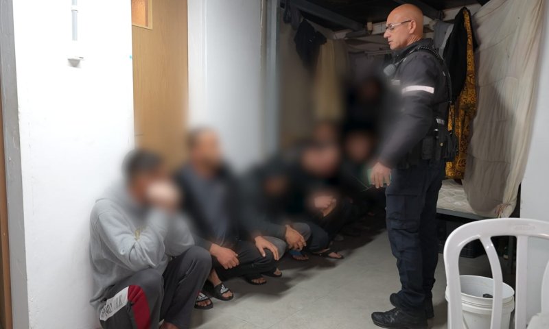 בסיוע יחידת הכלבנים: 25 שב"חים נעצרו ברמלה | צפו בתיעוד